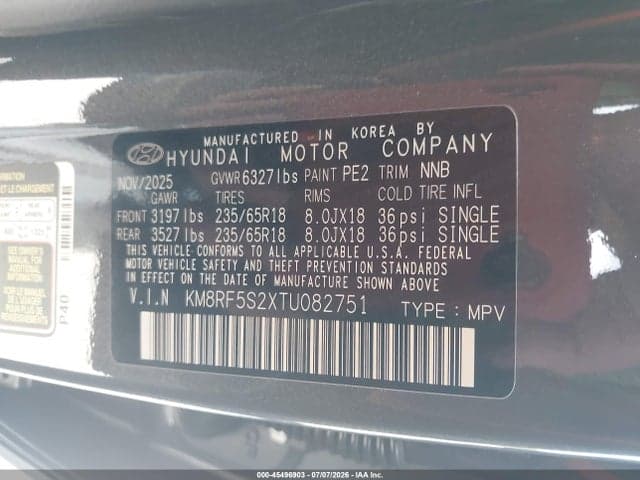 2026 HYUNDAI PALISADE SE 9