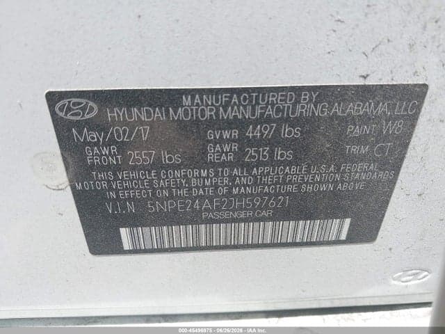 2018 HYUNDAI SONATA SE 9