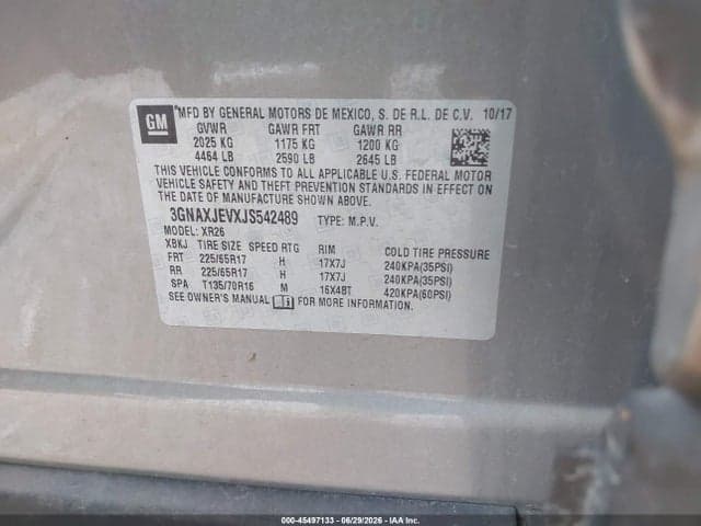 2018 CHEVROLET EQUINOX LT 9