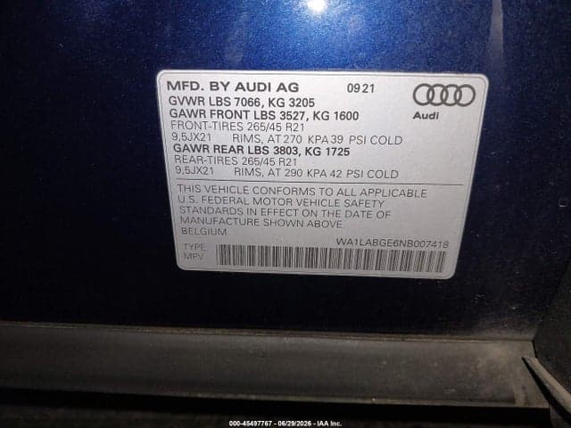 2022 AUDI E-TRON PREMIUM PLUS QUATTRO 9