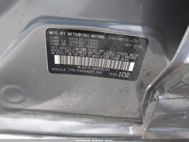 2019 MITSUBISHI MIRAGE G4 ES 9