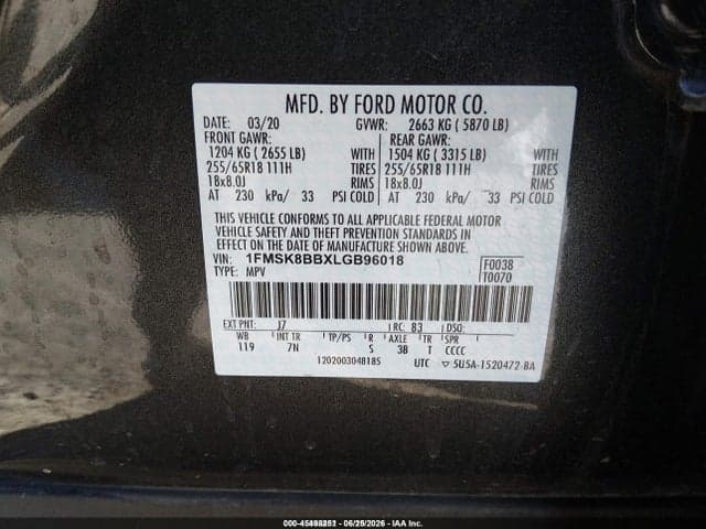2020 FORD EXPLORER 9