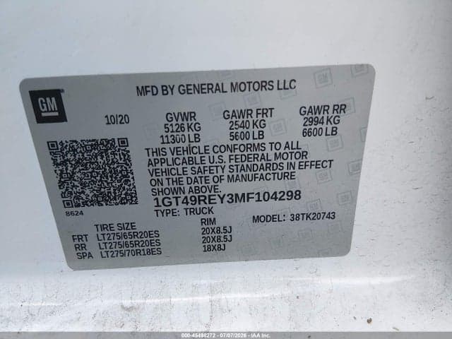 2021 GMC SIERRA 2500HD 4WD STANDARD BED DENALI 9
