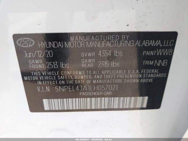 2020 HYUNDAI SONATA SEL 9