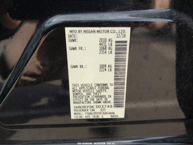 2017 NISSAN LEAF SV 9