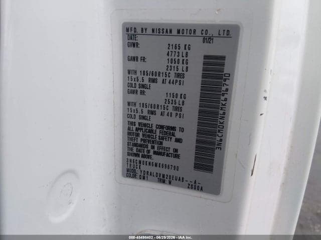 2021 NISSAN NV200 CARGO S XTRONIC CVT 9