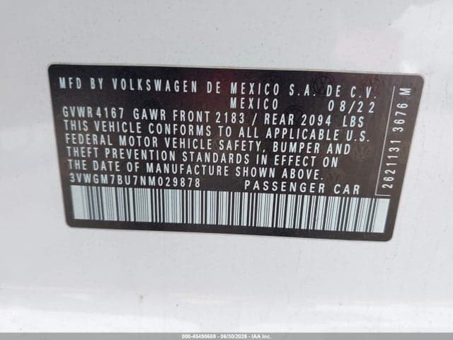 2022 VOLKSWAGEN JETTA 1.5T SEL 9