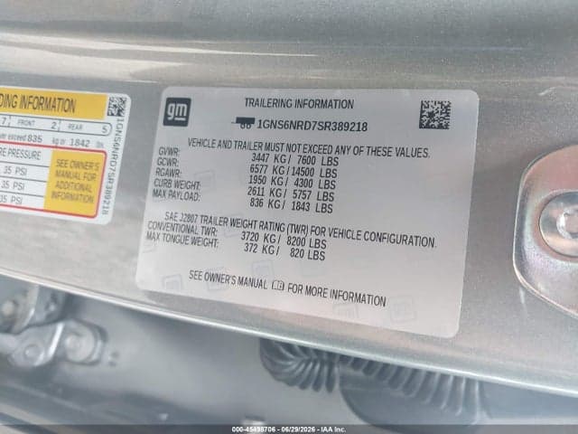2025 CHEVROLET TAHOE 4WD LT 9