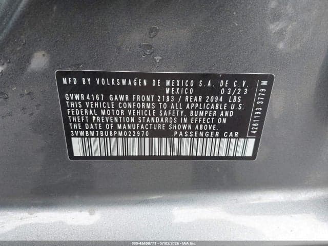 2023 VOLKSWAGEN JETTA 1.5T SPORT 9