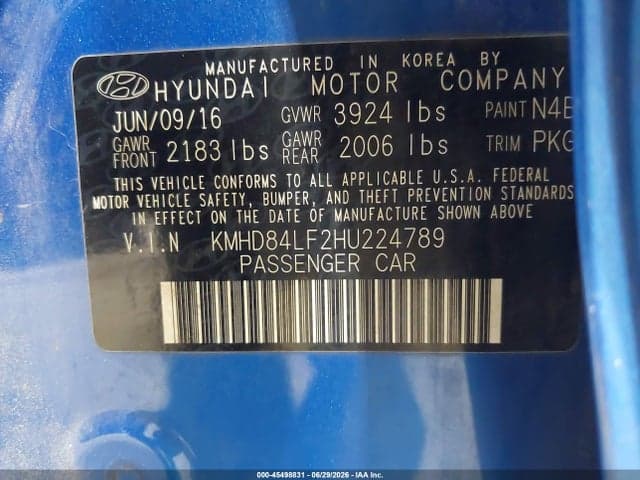 2017 HYUNDAI ELANTRA SE 9