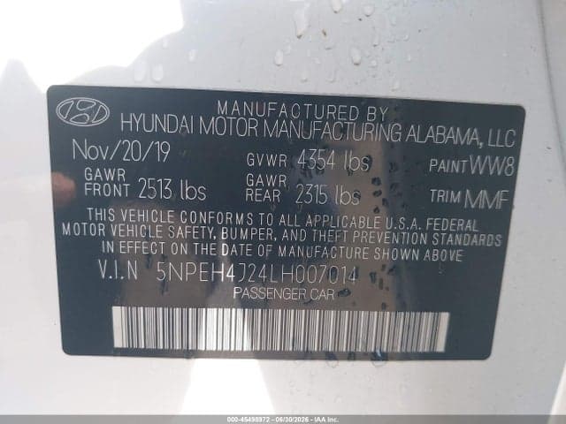 2020 HYUNDAI SONATA LIMITED 9