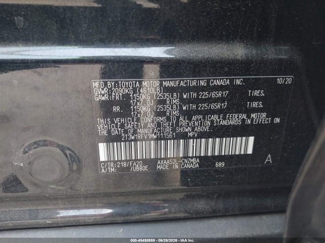 2021 TOYOTA RAV4 XLE 9