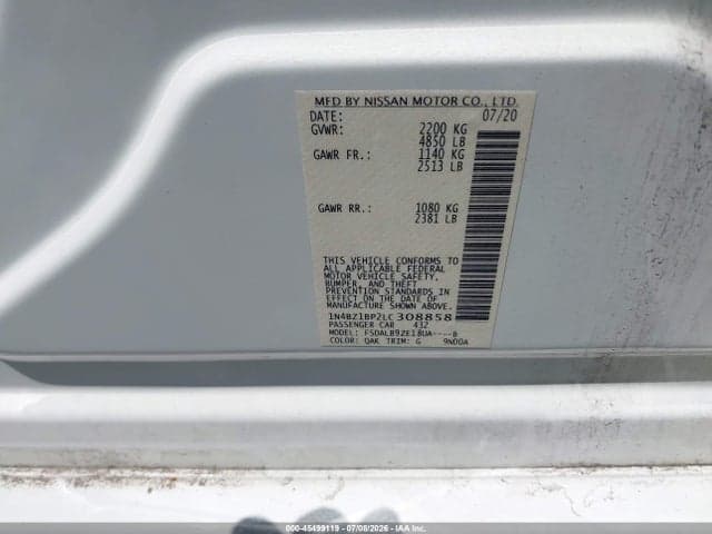 2020 NISSAN LEAF S PLUS 62 KWH 9