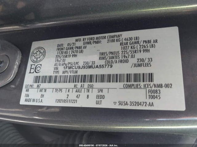 2021 FORD ESCAPE TITANIUM 9
