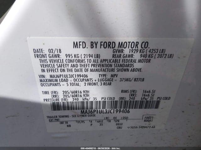 2018 FORD ECOSPORT SE 9