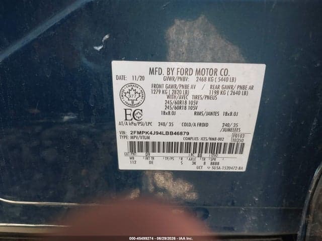 2020 FORD EDGE SEL/ST LINE 9