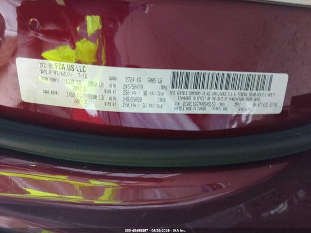 2017 CHRYSLER PACIFICA LIMITED 9