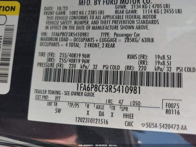 2024 FORD MUSTANG GT PREMIUM FASTBACK 9