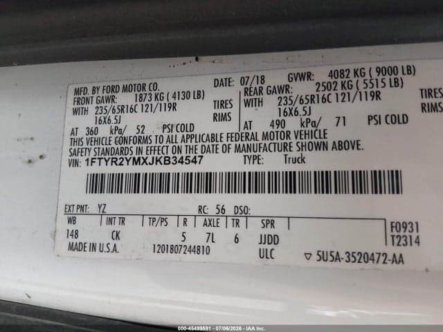 2018 FORD TRANSIT-250 9
