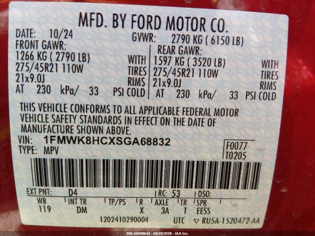2025 FORD EXPLORER PLATINUM 9