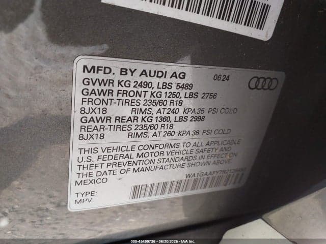 2024 AUDI Q5 PREMIUM 45 TFSI S LINE QUATTRO 9