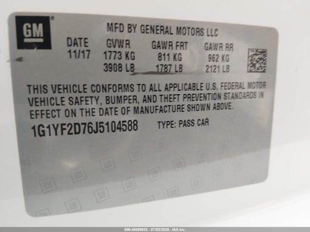 2018 CHEVROLET CORVETTE 3LT 9