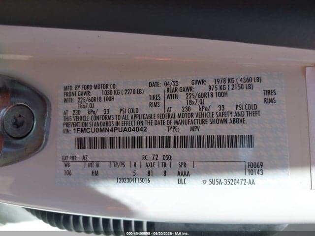 2023 FORD ESCAPE ST-LINE 9