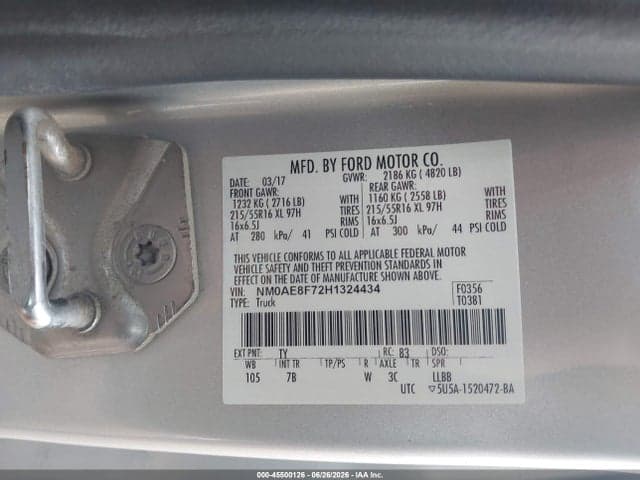 2017 FORD TRANSIT CONNECT XLT 9