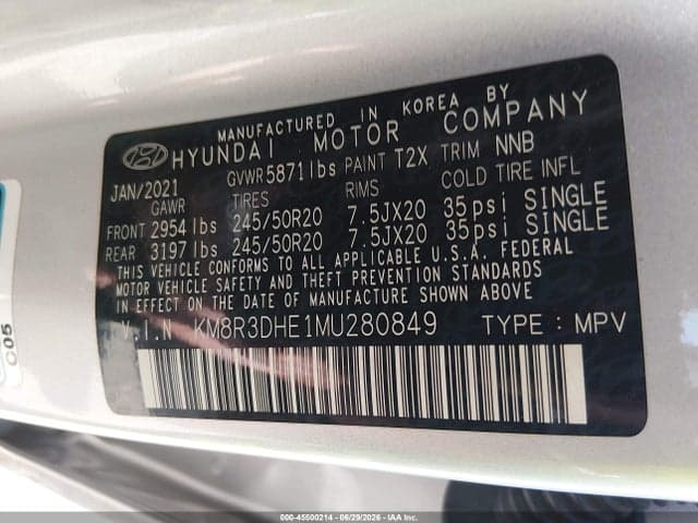 2021 HYUNDAI PALISADE SEL 9