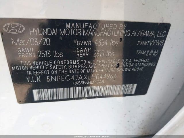 2020 HYUNDAI SONATA SE 9