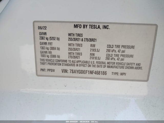 2022 TESLA MODEL Y PERFORMANCE DUAL MOTOR ALL-WHEEL DRIVE 9