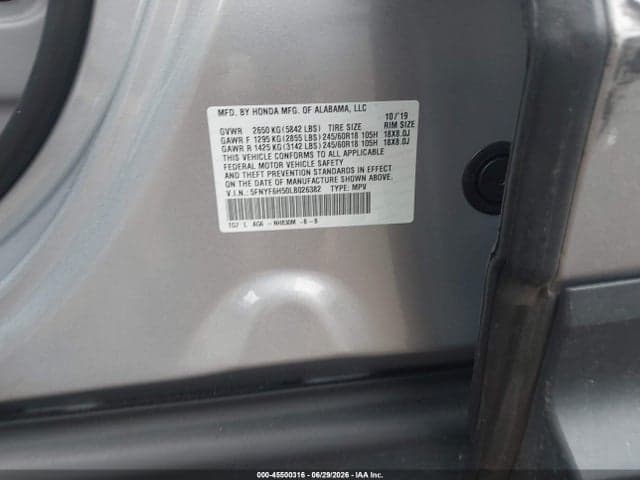 2020 HONDA PILOT AWD EX-L 9