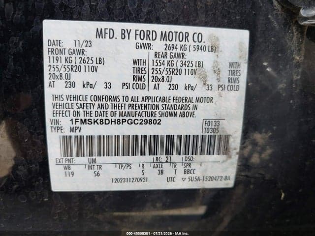 2023 FORD EXPLORER XLT 9