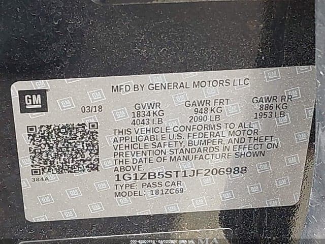 2018 CHEVROLET MALIBU 1LS 9