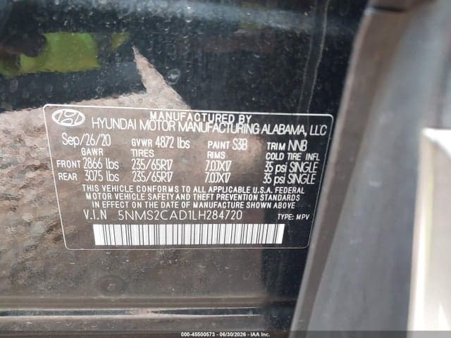 2020 HYUNDAI SANTA FE SE 9