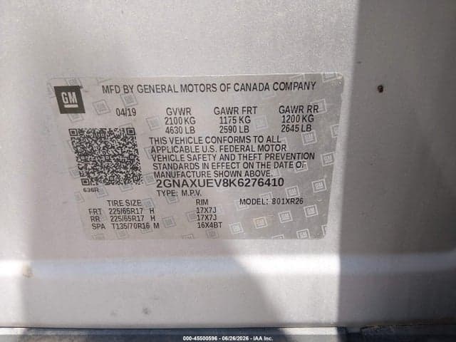 2019 CHEVROLET EQUINOX LT 9
