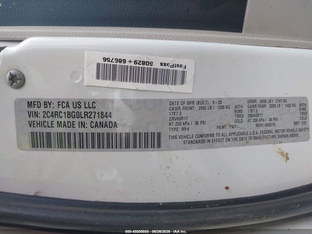 2020 CHRYSLER PACIFICA TOURING L 9