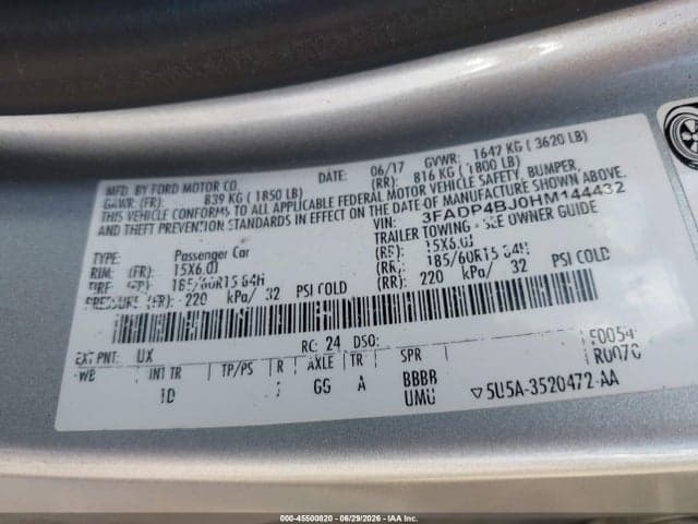 2017 FORD FIESTA SE 9