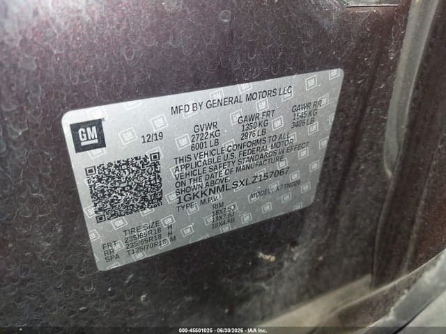 2020 GMC ACADIA FWD SLT 9