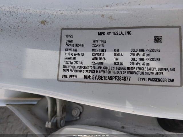 2023 TESLA MODEL 3 REAR-WHEEL DRIVE 9