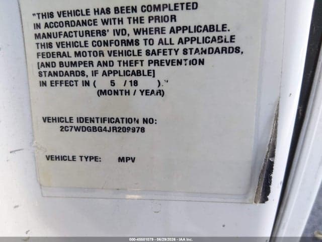 2018 DODGE GRAND CARAVAN SE 9