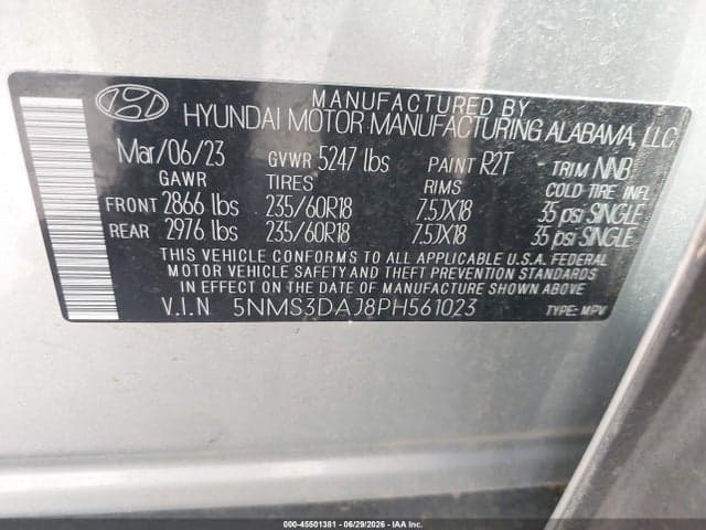 2023 HYUNDAI SANTA FE SEL 9