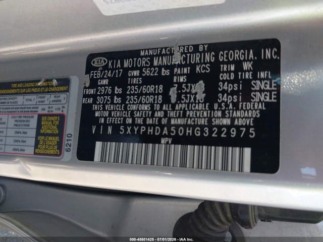 2017 KIA SORENTO 3.3L EX 9