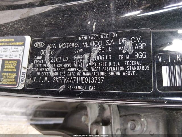 2017 KIA FORTE LX 9