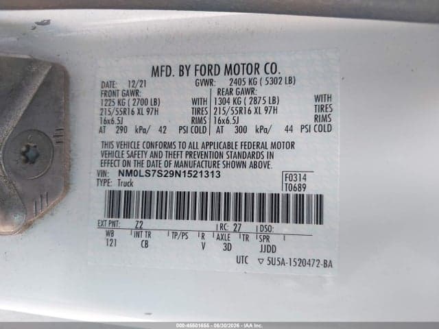 2022 FORD TRANSIT CONNECT XL 9