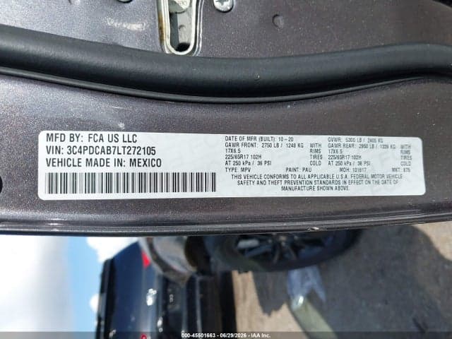 2020 DODGE JOURNEY SE VALUE 9