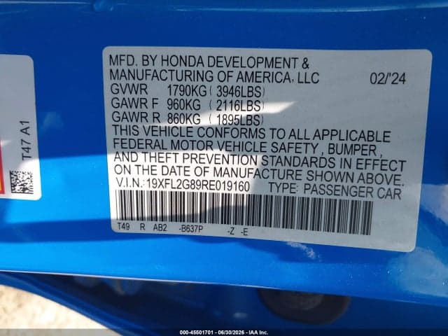 2024 HONDA CIVIC SPORT 9