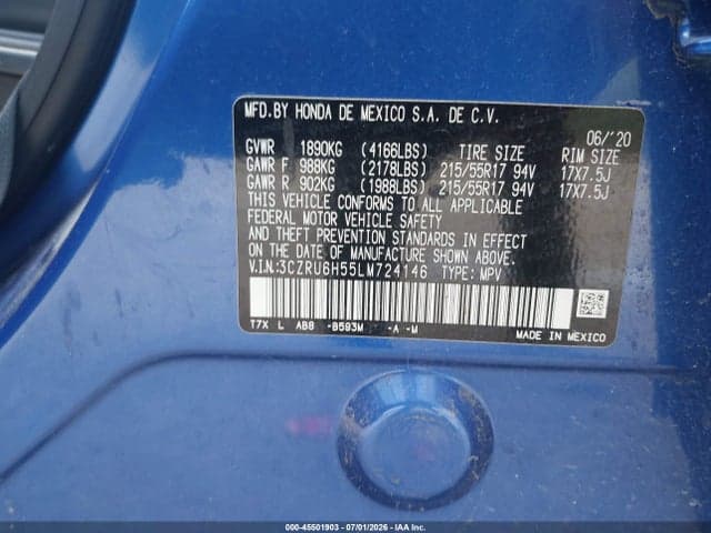 2020 HONDA HR-V AWD EX 9