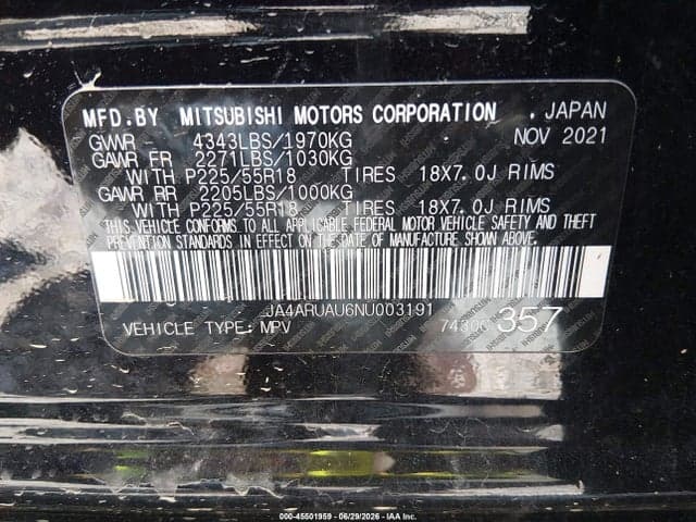 2022 MITSUBISHI OUTLANDER SPORT 2.0 LE AWC 9