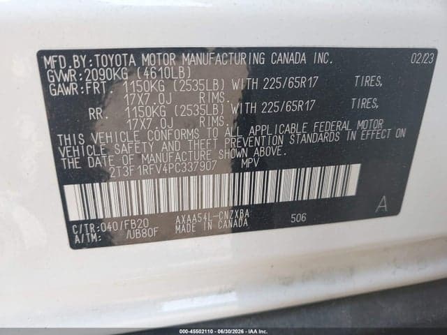2023 TOYOTA RAV4 LE 9
